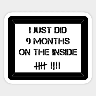 I Just DId 9 Months on the Inside Sticker